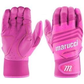 Marucci FUZN Pink/White Batting Gloves Youth Medium