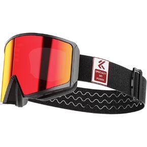 KAPVOE Ski Goggles Snowboard Goggles for Men Women Youth OTG Snow Goggles Anti Fog 1OO% UV Protection Over Glasses