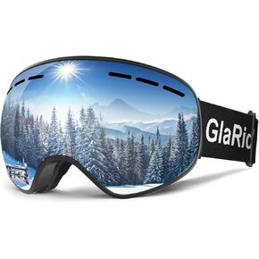 Ski Goggles for Men Women Adult Youth, OTG Frameless 100% Anti Fog & UV Protection with Organizer