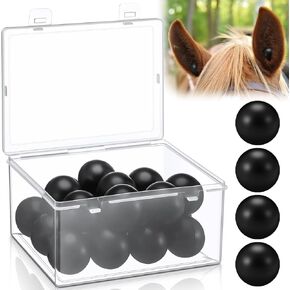 10 Pair Horse Ear Plugs with Storage Box Foam Ear Plugs Ball Reusable Foam Horse Sound Blocking Noise Cancelling Supplies