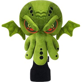أغطية رأس نادي الجولف المضحكة من mytag، غطاء رأس سائق قطيفة Cthulhu Octopus Golf غطاء رأس أخضر، هدية جولف مضحكة للرجال والنساء