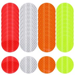 TIESOME 40pcs Reflective Round Stickers, High Visibility Mailbox Reflectors Dot Reflective Tape Outdoor Waterproof Self-Adhesive Reflector Stickers Safety Warning Reflective Tape for Car Trailer