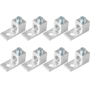 8PCS Aluminium Alloy Terminal Block Mechanical Grounding Lugs Aluminium Terminal Lugs Terminal Block Mechanical Lugs 29x13x14mm for Photovoltaic Wind Power Generating Station Laboratory