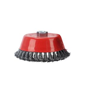 3 Inch Stainless Steel Knot Wire Cup Brush - 0.020-Inch Coarse, with 5/8" Thread Arbor