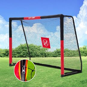 Soccer Goal for Backyard,6x4/8x5/10x6.5/12x6.5ft Metal Soccer, Soccer Goal for Kids 8-12, Soccer net with Zipper Design, Easy Assemble, Weatherproof Foam Padded Goal Post, Adults
