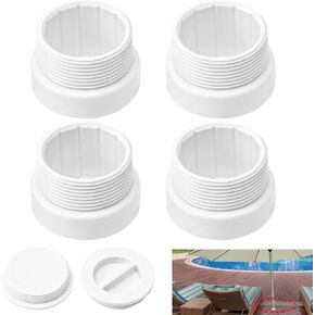 Braveboy 4 Pack 1 3/4" Pool Umbrella Stabilizer Adapter/Threaded Adapter Sleeve Suitable For Outdoor Deck Patio Umbrella Inserts
