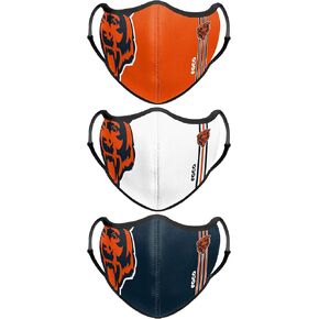 FOCO Chicago Bears NFL Sport 3 Pack Face Cover