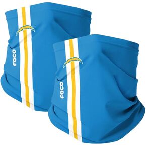 FOCO Los Angeles Chargers NFL On-Field Stitched Gaiter Scarf - 2 Pack