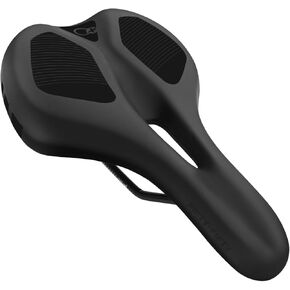 FIFTY-FIFTY Mountain Bike Seat, Comfortable Memory Foam Bicycle Seat, Lightweight Waterproof Bicycle Saddle for Men and Women, Compatible with MTB, Road Bike, E-MTB