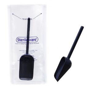 SP Bel-Art Sterileware Metal Detectable Sterile Sampling Scoop; 125ml (4oz), Plastic, Individually Wrapped, Blue (Pack of 100) (H36904-0006)