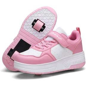 Roller Shoes for Girls Kids Shoes with Wheels Roller Skate Sneakers Detachable Wheelies Shoes for Boys