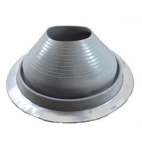 #9 (10" - 19") Round Gray EPDM Flexible Pipe Flashing Dektite Boot: - Metal Roof Jack Pipe Boot - Metal Roofing Pipe Flashing - Deks Dektite (DF109G)