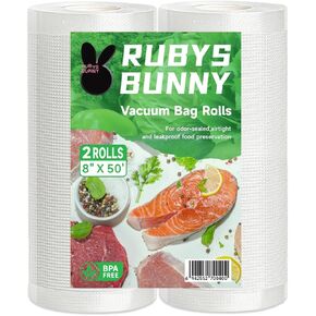 2 Rolls 8" x 50' Vacuum Sealer Bags For Save Food,Meal Prep and Sous Vide