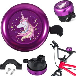 Bike Bell for Kids Unicorn Bike Bell Bicycle Ring with Clear Sound, Adjustable Size Bicycle Bell Scooter Bell Cute Bike Accessories for Adults Kids