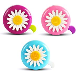 Kid's Bike Bell 3Pcs Bicycle Bell Cute Handlebar Ring Bell Bike Horn Toddler Bike Bells for Tricycle Scooter Balance Bike Accessory