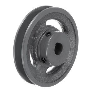 uxcell AK44-5/8 V-Belt Sheave 5/8"Bore 4.25"OD Single Groove Web Sheave Bored-to-Size Sheave, Cast Iron, Belt Section for 4L or A Belt