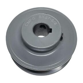 BK27-5/8,BK27X5/8 v Belt Pulley,2.85 inch OD, 5/8 Inch Bore,Cast Iron Material, BK Single Groove Mechanical v-Belt Pulleys for "4L" or "A" Belts and "5L" or "B" Belts
