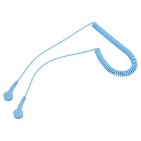 MECCANIXITY ESD Grounding Cable Cord 250cm/98 Inch Long,Anti-Static Ground Wire Cable Double Buckle for Eliminate Conductor Electrostatic,Pack of 1(Blue)