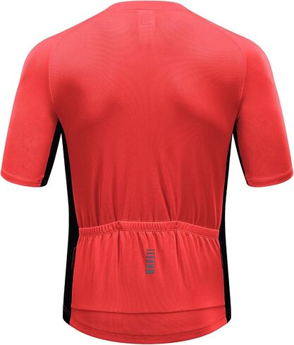 Przewalski Men's Cycling Jersey Bike Short Sleeve Full Zipper Bicycle Biking Shirts with 3 Rear Pockets Breathable in Saudi Arabia