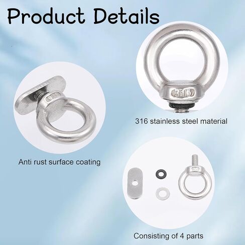 8 قطعة 316 المسار جبل التعادل أسفل الثقوب الفولاذ المقاوم للصدأ قوارب الكاياك المسار جبل التعادل أسفل العيينة السكك الحديدية لقوارب الكاياك قارب بنجي الحبل أو الحبال in Kuwait