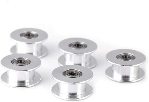 Hilitand Timing Belt Pulley,5pcs 6 Different Sizes 2GT 6mm/10mm Wide Belt Timing Pulley 16T/20T 3mm/5mm Bore 3D Printer Accessary (W6mm, 20T, Bore 3, Toothless) in Saudi Arabia
