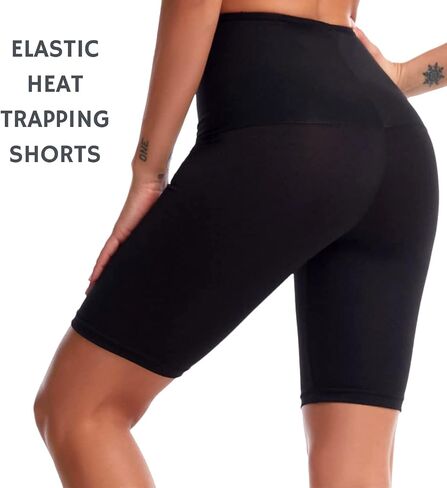 Nano Hertz Sauna Sweat Shapewear Shorts Pants Thigh Workout Suit Waist Trainer Weight Loss Sweatsuit Exercise Fitness Women in Saudi Arabia
