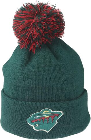 ZHATS Unisex Kid's NHL Officially Licensed Youth Beanie Pom Icon Team Color in Saudi Arabia