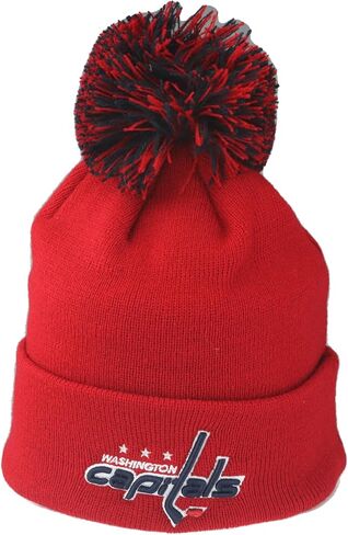 ZHATS Unisex Kid's NHL Officially Licensed Youth Beanie Pom Icon Team Color in Saudi Arabia