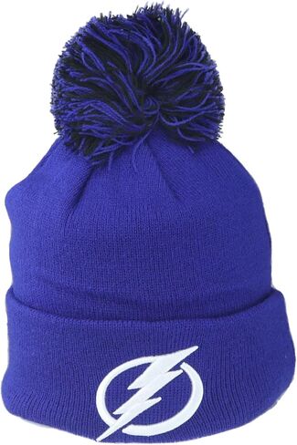 ZHATS Unisex Kid's NHL Officially Licensed Youth Beanie Pom Icon Team Color in Saudi Arabia