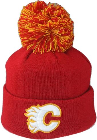 ZHATS Unisex Kid's NHL Officially Licensed Youth Beanie Pom Icon Team Color in Saudi Arabia