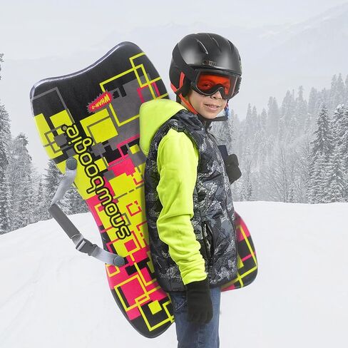 Wham-O 36'' Winter Snow Sleds for Kids and Adults, Single Rider Toboggan Sled with Side Handles for Winter Outdoor Sports Activities in Saudi Arabia