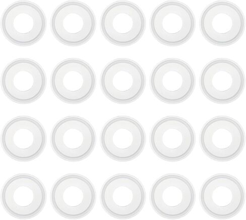 PATIKIL 20pcs Tri Clamps Gasket, 50.5mm OD 22.9mm ID Sanitary TC Tri Clamps Gasket Tri Pipe Silicone Ferrule Washers Tube Fittings O Ring Seal Gaskets for Dairy Brewing Winery Equipment in Saudi Arabia