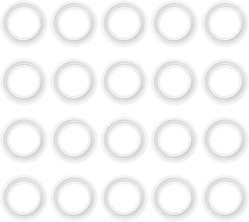 PATIKIL 20pcs Tri Clamps Gasket, 50.5mm OD 22.9mm ID Sanitary TC Tri Clamps Gasket Tri Pipe Silicone Ferrule Washers Tube Fittings O Ring Seal Gaskets for Dairy Brewing Winery Equipment in Saudi Arabia