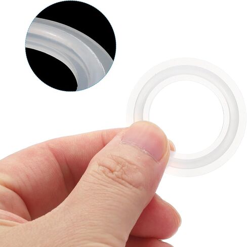 PATIKIL 20pcs Tri Clamps Gasket, 50.5mm OD 22.9mm ID Sanitary TC Tri Clamps Gasket Tri Pipe Silicone Ferrule Washers Tube Fittings O Ring Seal Gaskets for Dairy Brewing Winery Equipment in Saudi Arabia