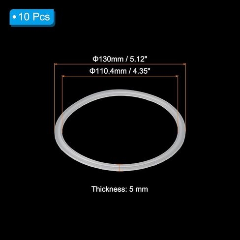 PATIKIL 20pcs Tri Clamps Gasket, 50.5mm OD 22.9mm ID Sanitary TC Tri Clamps Gasket Tri Pipe Silicone Ferrule Washers Tube Fittings O Ring Seal Gaskets for Dairy Brewing Winery Equipment in Saudi Arabia