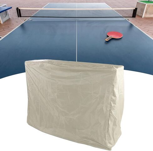 BORDSTRACT Ping Pong غطاء طاولة تنس الطاولة غطاء غبار لتنس الطاولة في الهواء الطلق غطاء طاولة Ping Pong قابل للطي غطاء عالمي قائم مقاوم للماء من الأشعة فوق البنفسجية حماية الرباط (155 * 75 * 144 سم - بيج) in Saudi Arabia