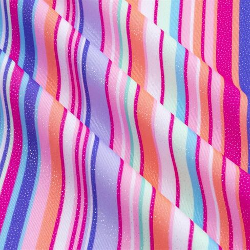 LIZENS Girls One Piece Swimwear Striped Ruffle Trim 2-12Years Flounce Colorful Beach Bathing Suit for Kids Swimsuit in Saudi Arabia