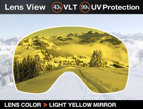 [With translation Replacement Lens compatible with Oakley Snow Goggles Clear lenses AIRBRAKE XL in Saudi Arabia
