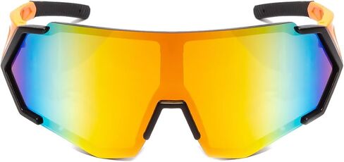 Calabria 7753RV Shield Cycling Sunglasses Mens Womens Mirrored Outdoor Sport Sun Wrap Around Shades UV400 Fishing in Saudi Arabia