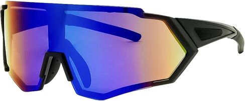 Calabria 7753RV Shield Cycling Sunglasses Mens Womens Mirrored Outdoor Sport Sun Wrap Around Shades UV400 Fishing in Saudi Arabia
