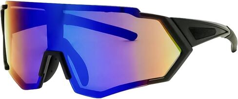 Calabria 7753RV Shield Cycling Sunglasses Mens Womens Mirrored Outdoor Sport Sun Wrap Around Shades UV400 Fishing in Saudi Arabia
