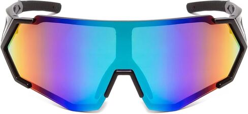 Calabria 7753RV Shield Cycling Sunglasses Mens Womens Mirrored Outdoor Sport Sun Wrap Around Shades UV400 Fishing in Saudi Arabia