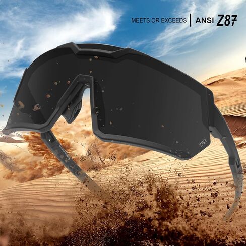 نظارات شمسية Ansi Z87 للرجال والنساء، نظارات شمسية للجري وركوب الدراجات Tr90 غير قابلة للكسر من الأشعة فوق البنفسجية 400 للحماية من الأشعة فوق البنفسجية 8001 in Kuwait