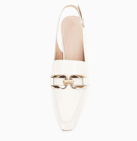 Fashare Womens Slingback Heels Kitten Low Dress Shoes Closed Toe Metal Chain Elegant Work Pumps in Saudi Arabia