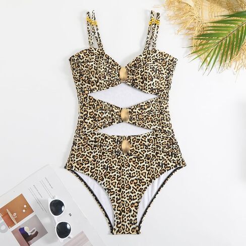 One Piece Swimsuit Women Slimming High Waisted Bikini Sets for Women Retro Ruched Bathing Suit Tummy Control in Saudi Arabia