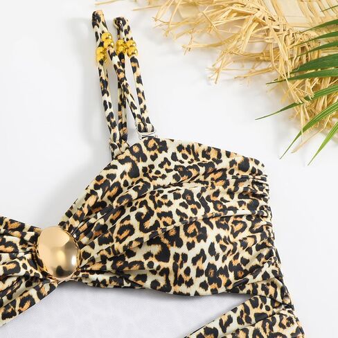 One Piece Swimsuit Women Slimming High Waisted Bikini Sets for Women Retro Ruched Bathing Suit Tummy Control in Saudi Arabia