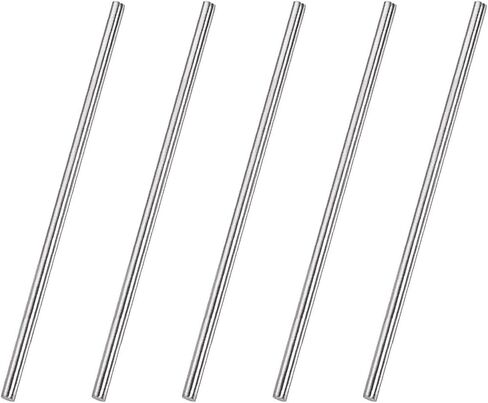 TOP-VIGOR 5pcs Stainless Steel Rods 4mm x 150mm, Metal Solid Round Shaft Rods Lathe Bar Stock for DIY Crafts Car Helicopter Airplane Model in Kuwait