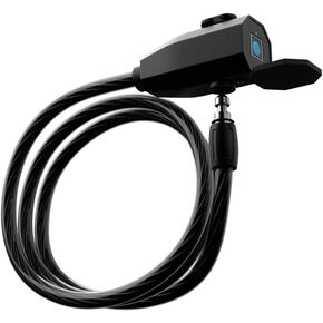 EMotorad Fingerprint Lock for Bicycle/Bike | Rechargeable Battery Operated Bicycle Lock Steel Cable IP65 Water Resistant Stores Upto 10 Fingerprints Easy to Operate and Ultimate Safety