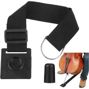Non Slip Stopper Cello Antiskid Device, Cello Endpin Anchor with Rubber Stopper, O-ring Stopper Thick Pad Rubber Endpin Tip Cap, Adjustable Strap for Protective Floor Scratch Resistant