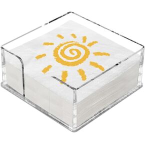 Napkin Holder for Table, Suitable for Kitchen, Restaurant, and Outdoor Use, Paper Cocktail Napkin Holder that Matches Various Dining Room Decor Styles(5'' x 5'' x2.3'', Acrylic)